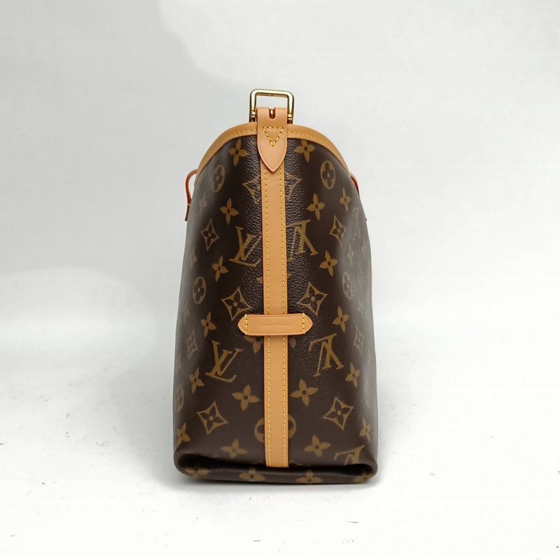 LOUIS VUITTON CARRYALL小號29配子袋老花PVC金扣晶片肩背包-1
