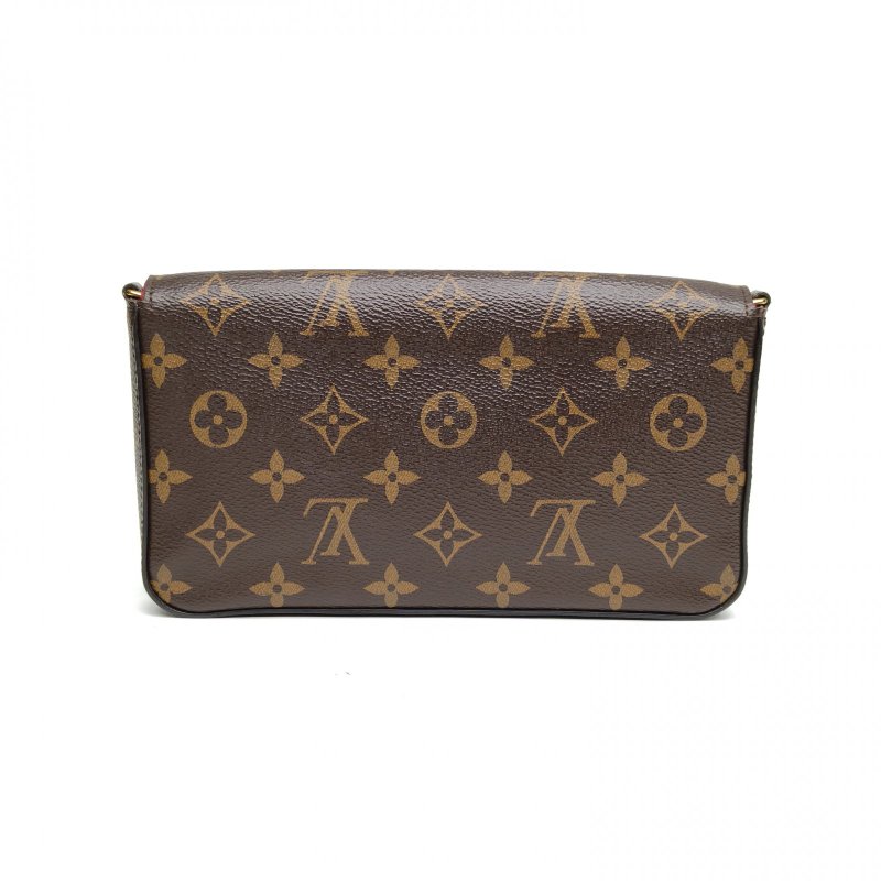 LOUIS VUITTON POCHETTEFELICIE三合一鏈條包老花PVC肩背包-2