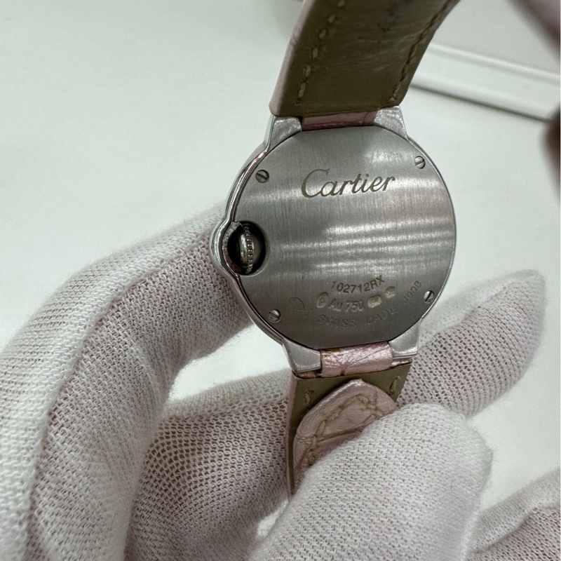 Cartier 卡地亞藍氣球系列WE900351腕錶，無配件，錶徑28MM，石英機芯，白金錶殼原鑲鑽石-6