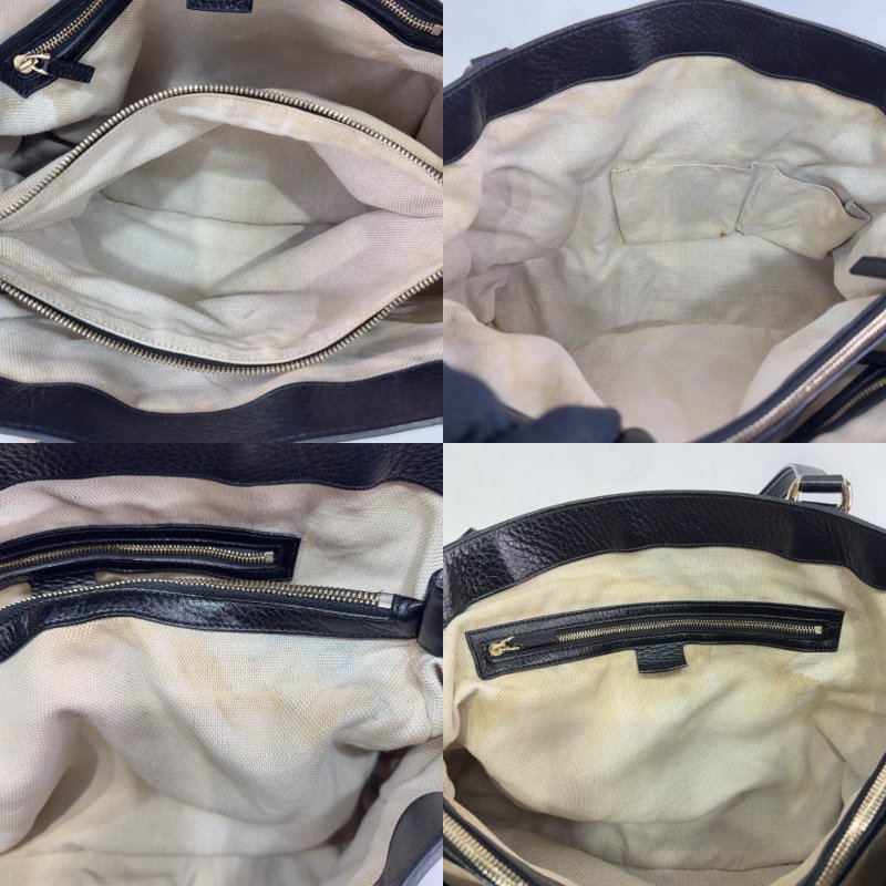 GUCCI SOHO黑色牛皮肩背包-6