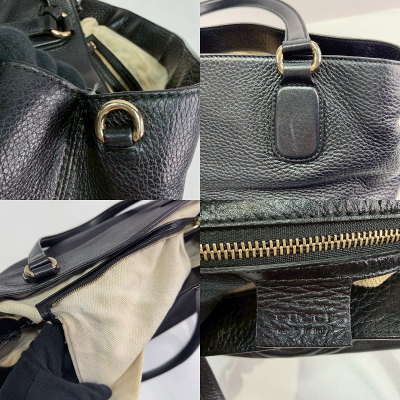 GUCCI SOHO黑色牛皮肩背包-7