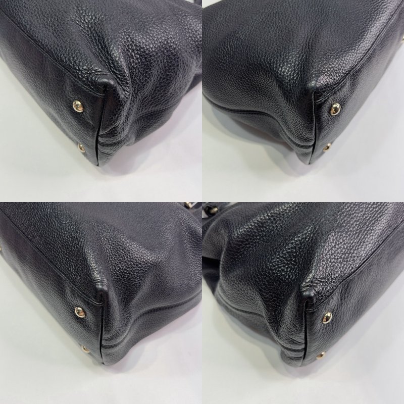 GUCCI SOHO黑色牛皮肩背包-9