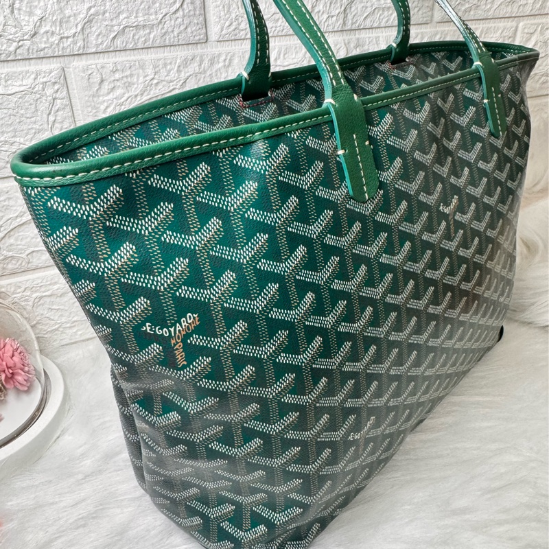 GOYARD- pm 綠荖花拉鍊托特包-8