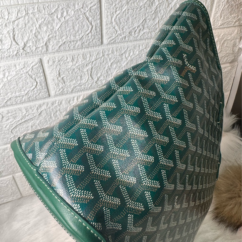 GOYARD- pm 綠荖花拉鍊托特包-11
