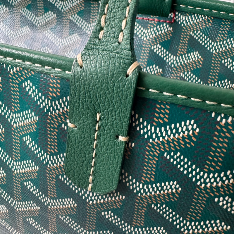 GOYARD- pm 綠荖花拉鍊托特包-17