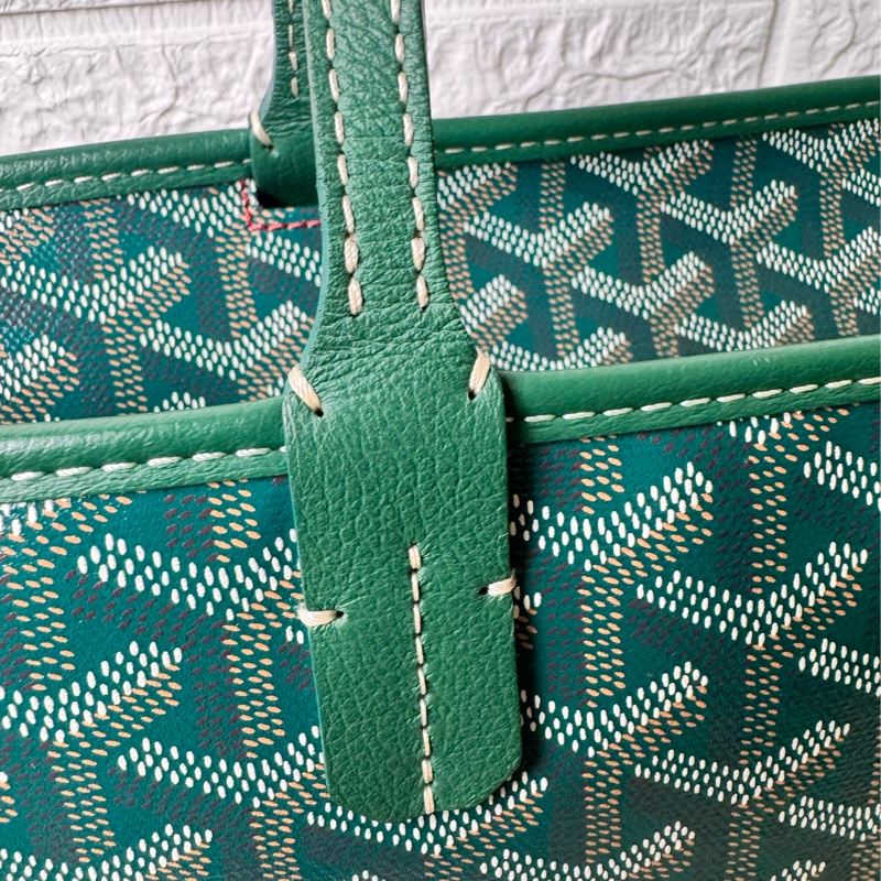 GOYARD- pm 綠荖花拉鍊托特包-18