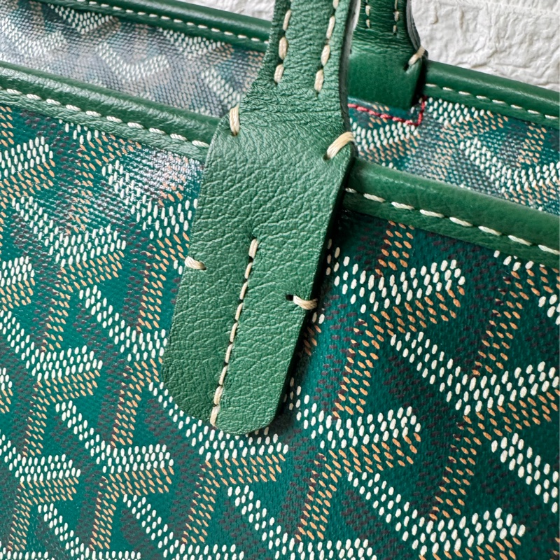 GOYARD- pm 綠荖花拉鍊托特包-19