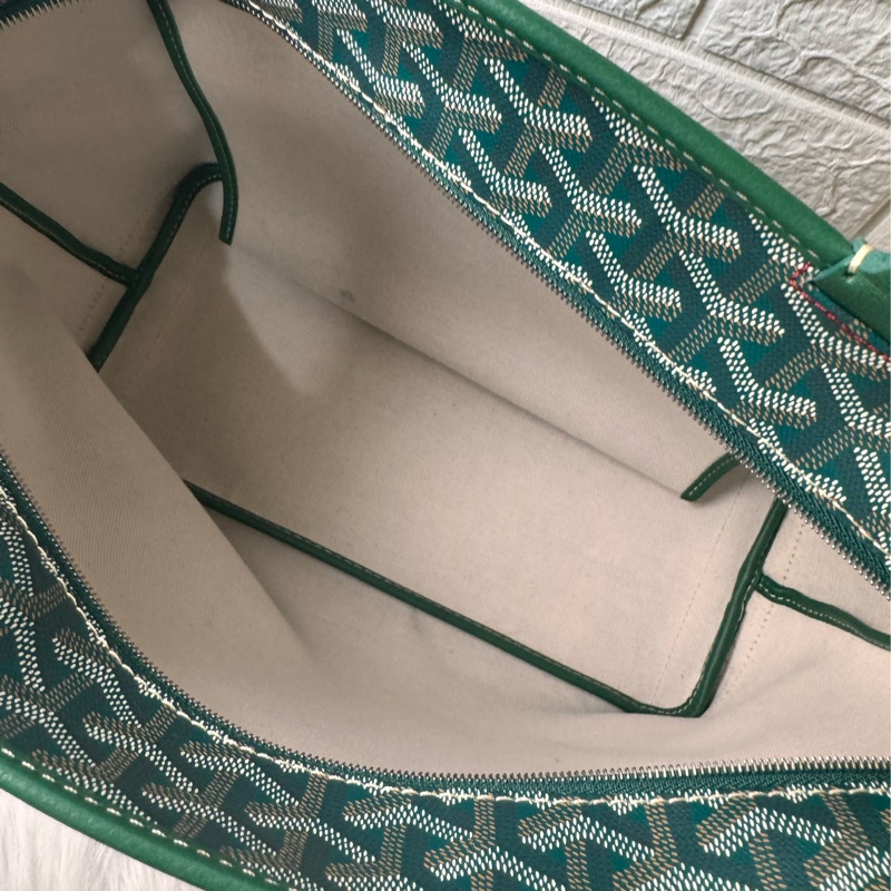 GOYARD- pm 綠荖花拉鍊托特包-23
