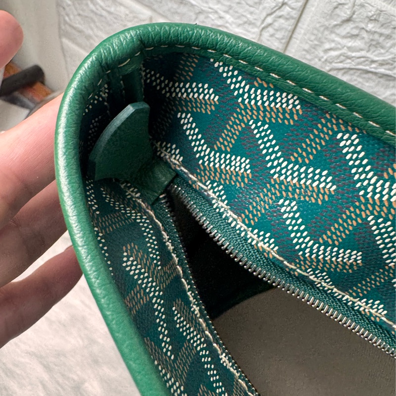 GOYARD- pm 綠荖花拉鍊托特包-29