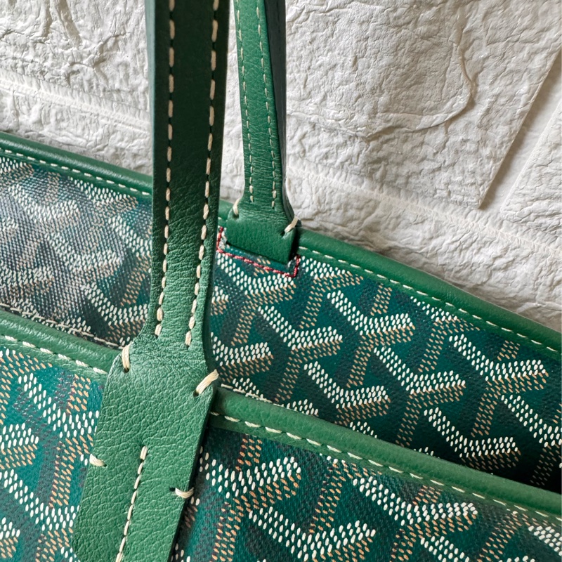 GOYARD- pm 綠荖花拉鍊托特包-36