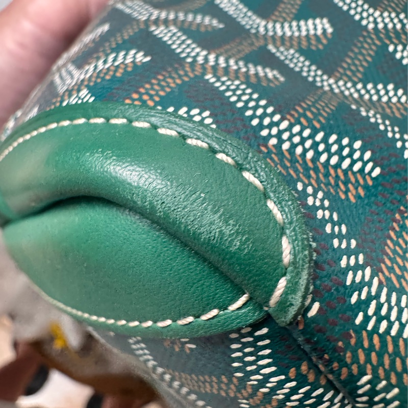 GOYARD- pm 綠荖花拉鍊托特包-39