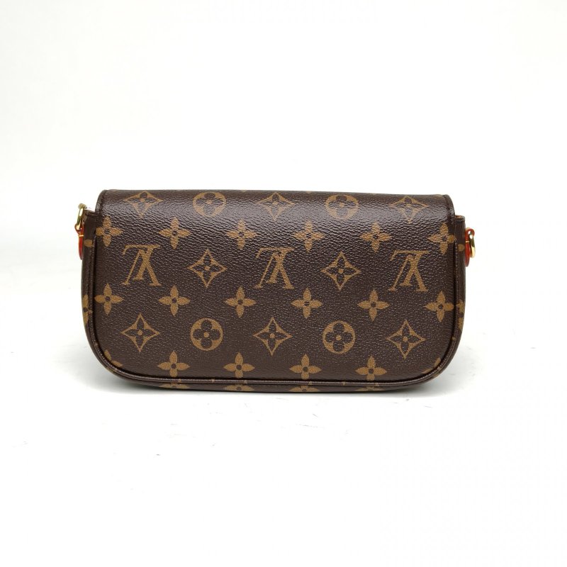 LOUIS VUITTON IVY鏈條腋下包老花PVC金扣晶片肩背包-2