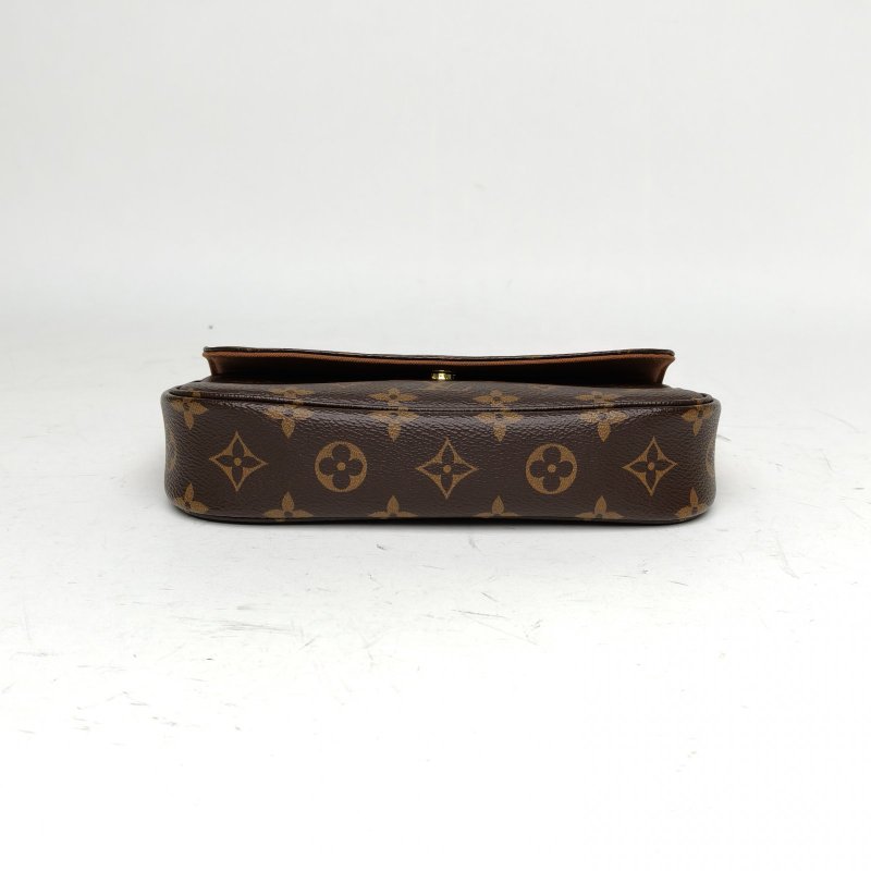 LOUIS VUITTON IVY鏈條腋下包老花PVC金扣晶片肩背包-4