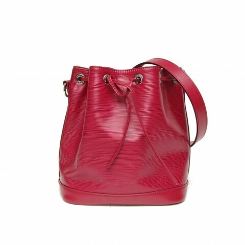 LOUIS VUITTON 中古EPI水波紋水桶包玫紅銀扣2013肩背包