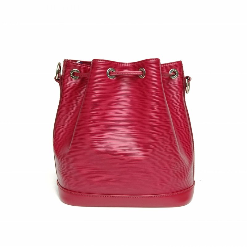 LOUIS VUITTON 中古EPI水波紋水桶包玫紅銀扣2013肩背包-2
