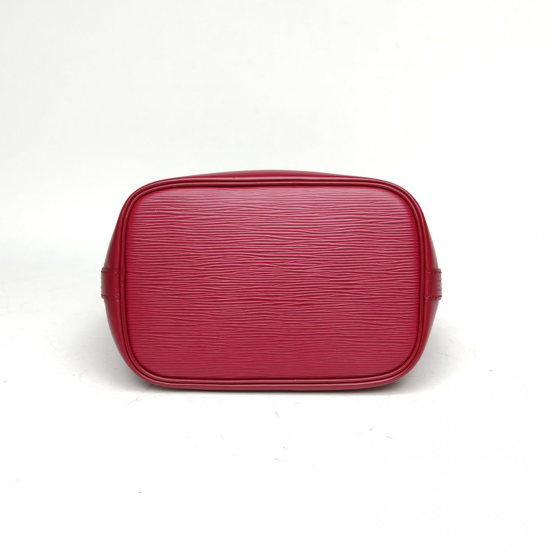 LOUIS VUITTON 中古EPI水波紋水桶包玫紅銀扣2013肩背包-4