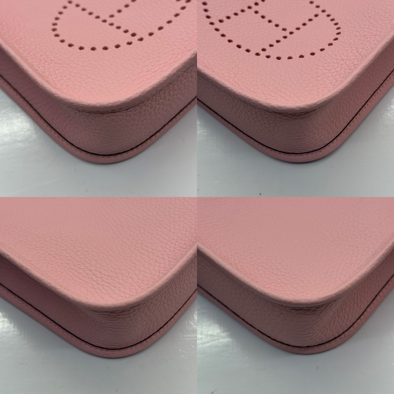 HERMES 愛馬仕 3Q Rose Sakura 櫻花粉EVELYN MINI 16 斜背包 CLEMENCE K刻-4