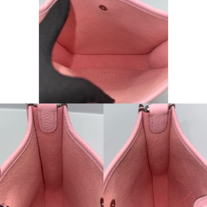 HERMES 愛馬仕 3Q Rose Sakura 櫻花粉EVELYN MINI 16 斜背包 CLEMENCE K刻-5