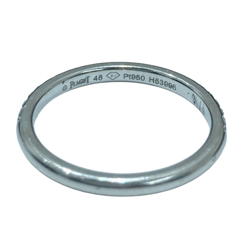 PIAGET 伯爵 G34LY748 LIMELIGHT WEDDING RING 婚戒 鉑金950 鑽石 銀色 #48-5