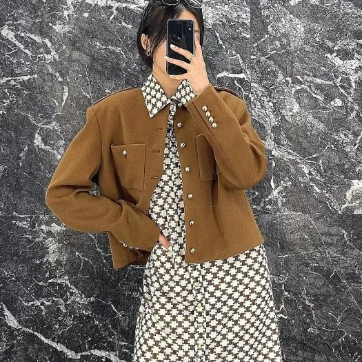 💎Han's house精品服飾💎celine 凱旋門 滿版 針織 羊毛和山羊絨 連身裙 洋裝 現貨 L 原價87600-7