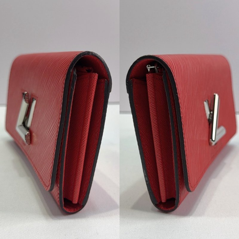 LV Twist水波紋紅銀扣鎖長夾-2