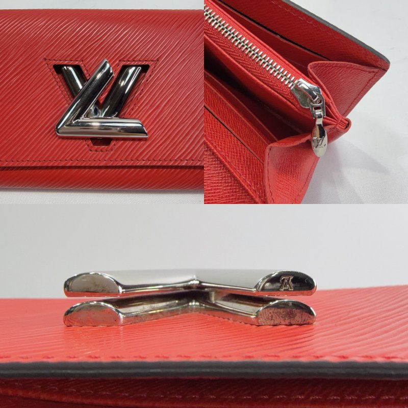 LV Twist水波紋紅銀扣鎖長夾-5