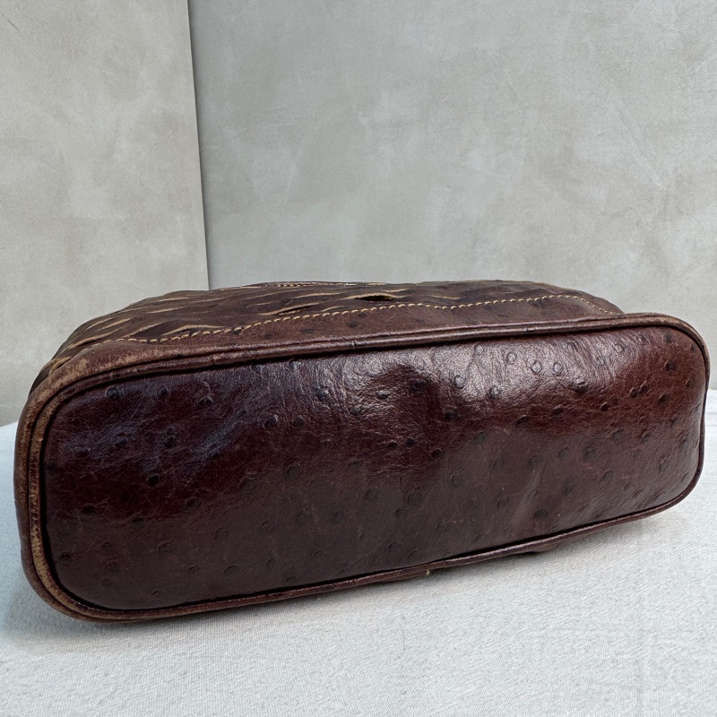 【赫蒂國際精品】Fendi 復古鴕鳥皮編織斜背包 vintage 二手 中古-8