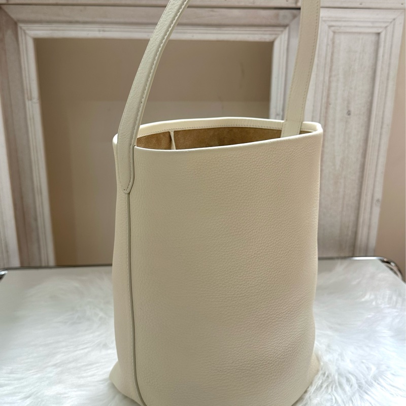 The Row N/S Park Medium Tote Bag 中號 皮革托特包 象白色-3