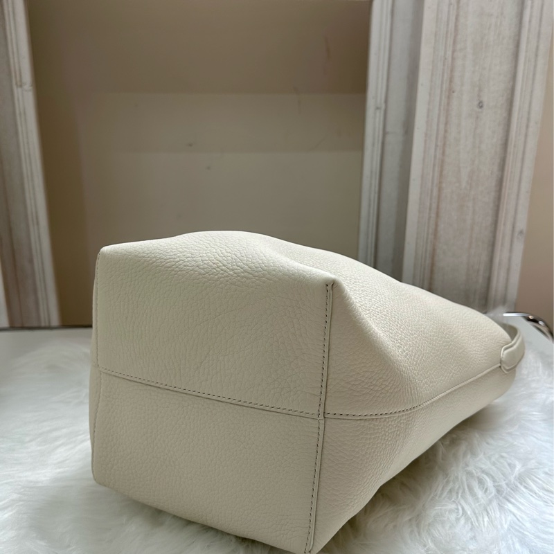 The Row N/S Park Medium Tote Bag 中號 皮革托特包 象白色-4