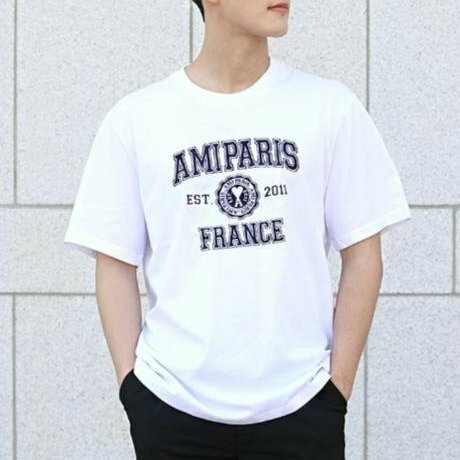 💎Han's house精品服飾💎 AMI PARIS 全 刺繡 愛心 短 T  現貨M/L/XXL 短袖