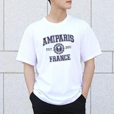 💎Han's house精品服飾💎 AMI PARIS 全 刺繡 愛心 短 T  現貨M/L/XXL 短袖-0
