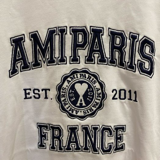 💎Han's house精品服飾💎 AMI PARIS 全 刺繡 愛心 短 T  現貨M/L/XXL 短袖-4