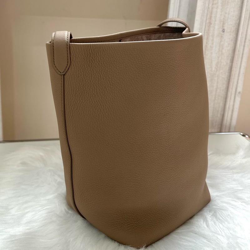 The Row N/S Park Medium Tote Bag 中號 皮革托特包 大象灰-3