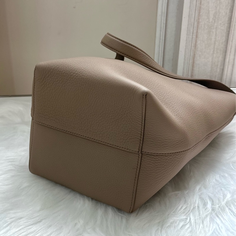 The Row N/S Park Medium Tote Bag 中號 皮革托特包 大象灰-4