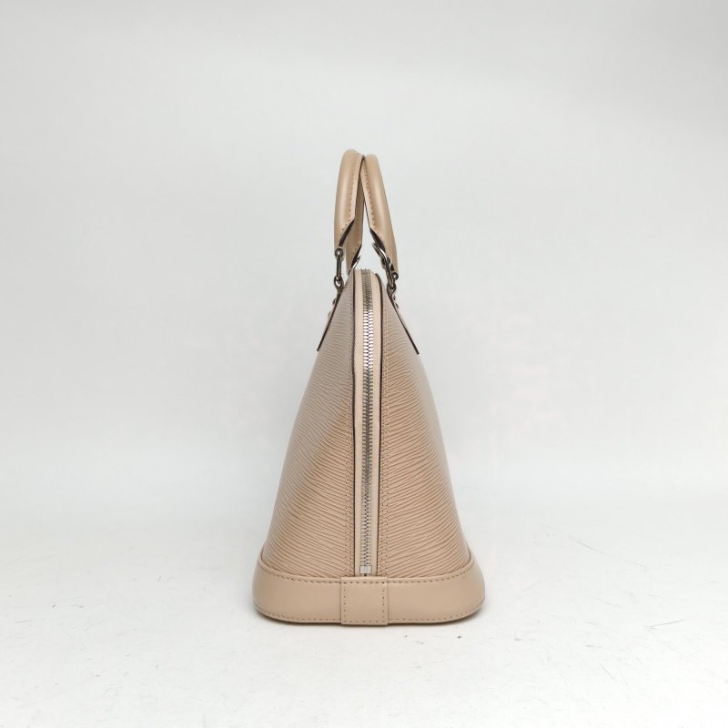 LOUIS VUITTON ALMA貝殼包小號奶茶色EPI水波紋牛皮肩背包-3