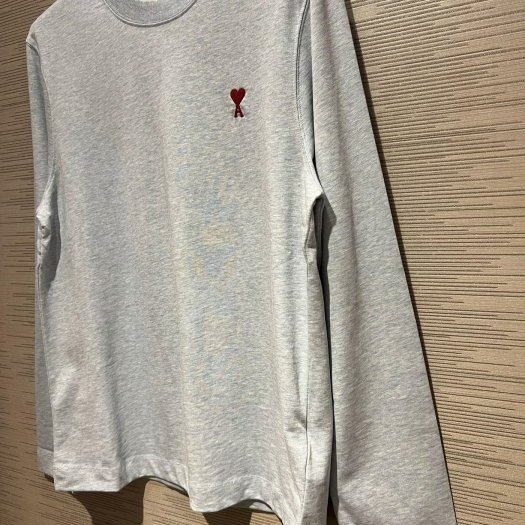 💎Han's house精品服飾💎 AMI PARIS 刺繡 愛心 長 T  長袖 現貨 L / XXXL 原價6800-5
