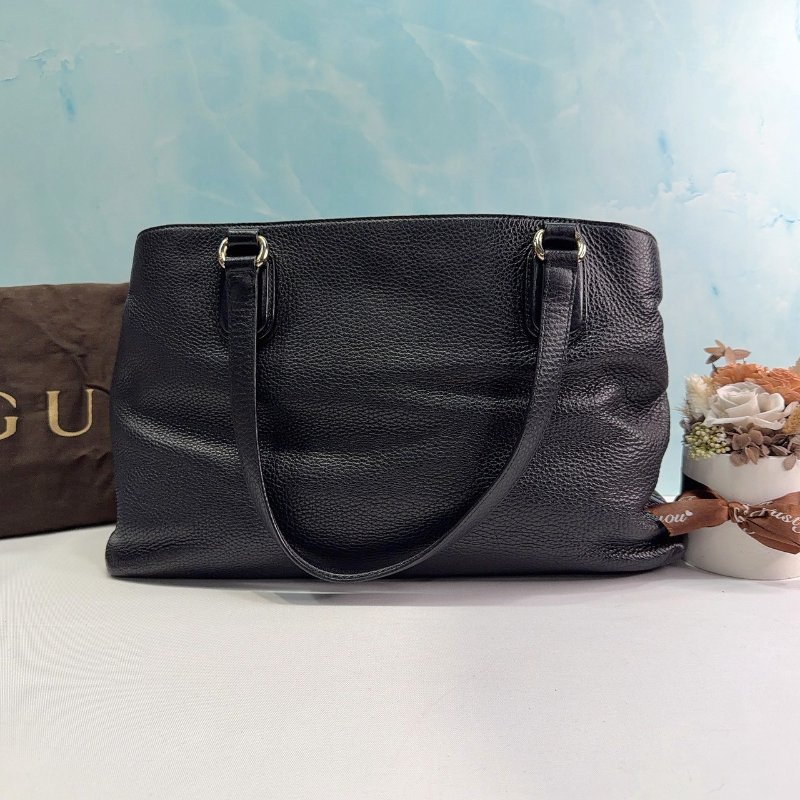 GUCCI SOHO黑色牛皮流蘇肩背包-1