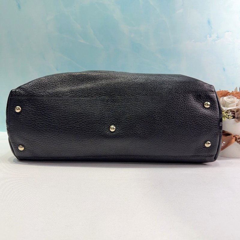 GUCCI SOHO黑色牛皮流蘇肩背包-7