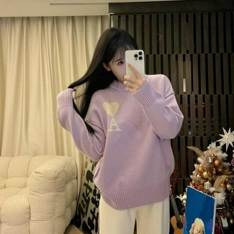 💎Han's house精品服飾💎AMI PARIS 大 愛心 美利奴羊毛 毛衣 葡萄牙製 男女共穿 可手水洗 現貨M原價16700