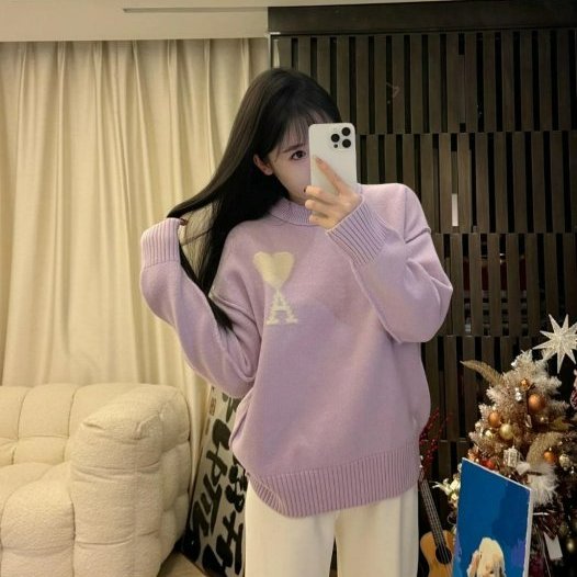 💎Han's house精品服飾💎AMI PARIS 大 愛心 美利奴羊毛 毛衣 葡萄牙製 男女共穿 可手水洗 現貨M原價16700-0