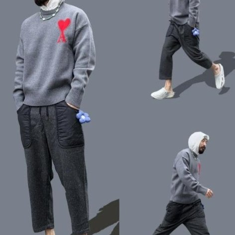 💎Han's house精品服飾💎AMI PARIS 愛心 刺繡 美利奴羊毛 毛衣 葡萄牙製 男女共穿 可手水洗 現貨 XS/S-5