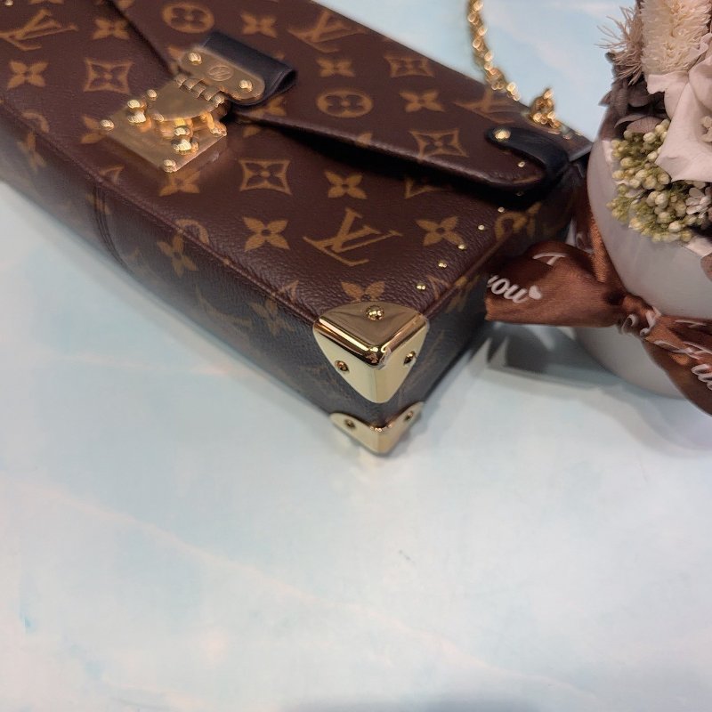 LV Trunkie East West老花鏈帶肩背包-7