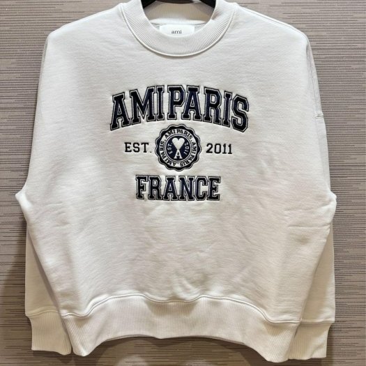 💎Han's house精品服飾💎AMI PARIS 愛心 刺繡 衛衣 大學T 男女共穿 現貨 XXS ~ M-0