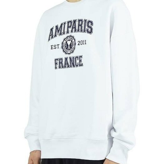 💎Han's house精品服飾💎AMI PARIS 愛心 刺繡 衛衣 大學T 男女共穿 現貨 XXS ~ M-5