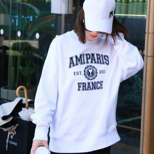 💎Han's house精品服飾💎AMI PARIS 愛心 刺繡 衛衣 大學T 男女共穿 現貨 XXS ~ M-7