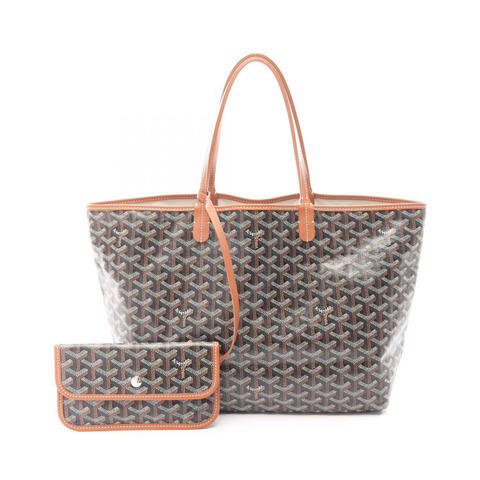 GOYARD Saint Louis PM 手提包，帆布皮革，黑色、棕色、多色，二手女款