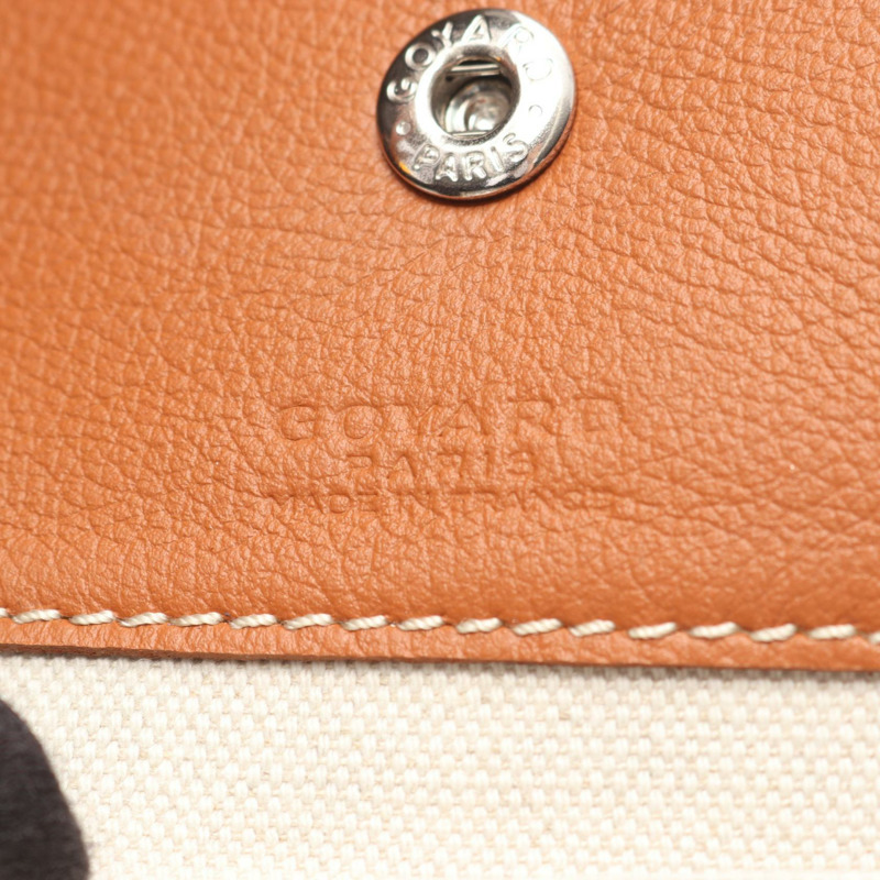 GOYARD Saint Louis PM 手提包，帆布皮革，黑色、棕色、多色，二手女款-3