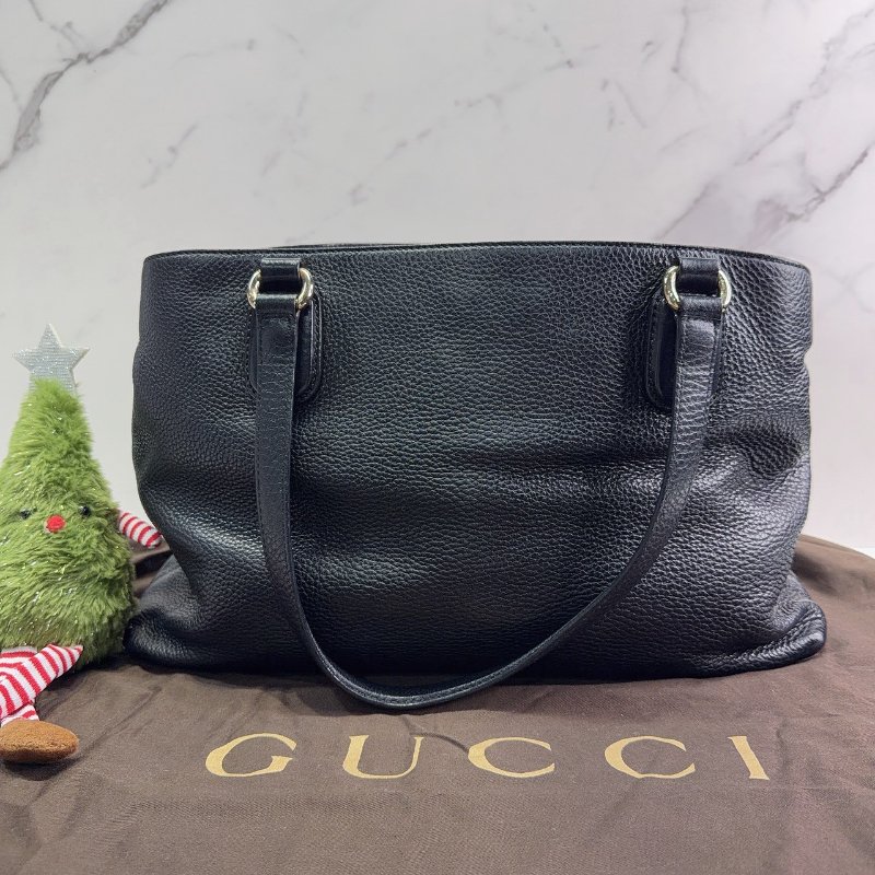 GUCCI SOHO GG黑色牛皮肩背包-1