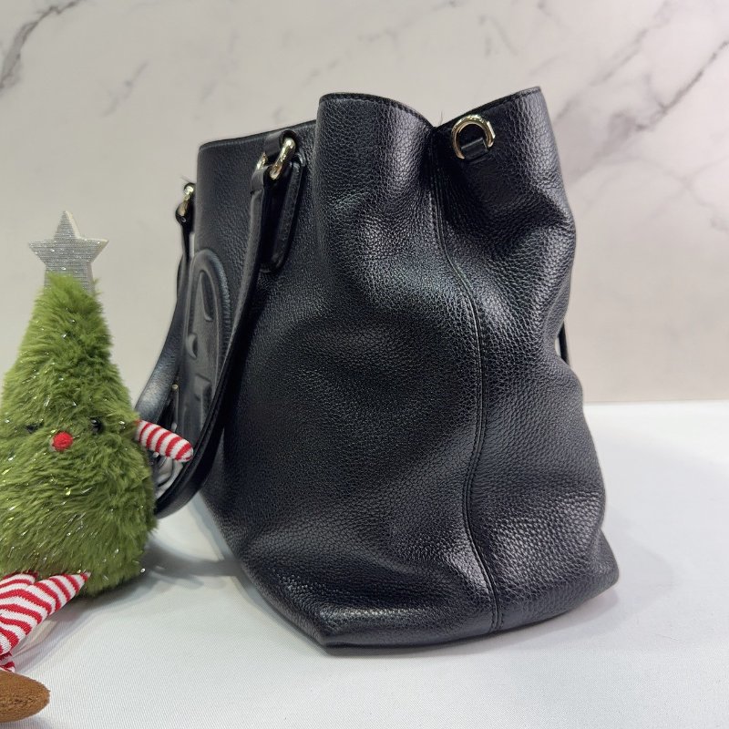 GUCCI SOHO GG黑色牛皮肩背包-2