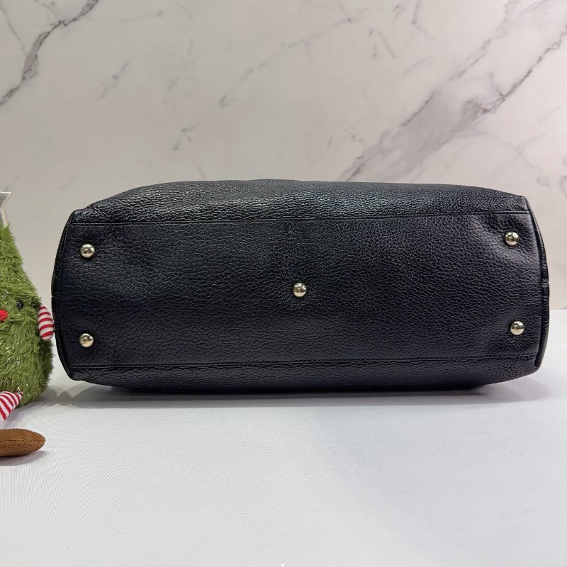 GUCCI SOHO GG黑色牛皮肩背包-7